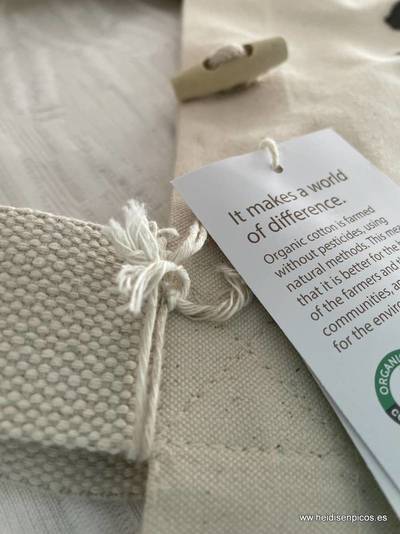 Bolsa 100% algodón orgánico  Heidis en Picos