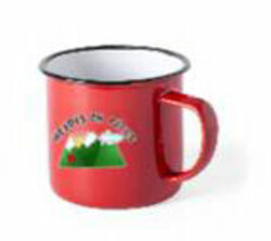 TAZA VINTAGE HEIDIS EN PICOS ROJA